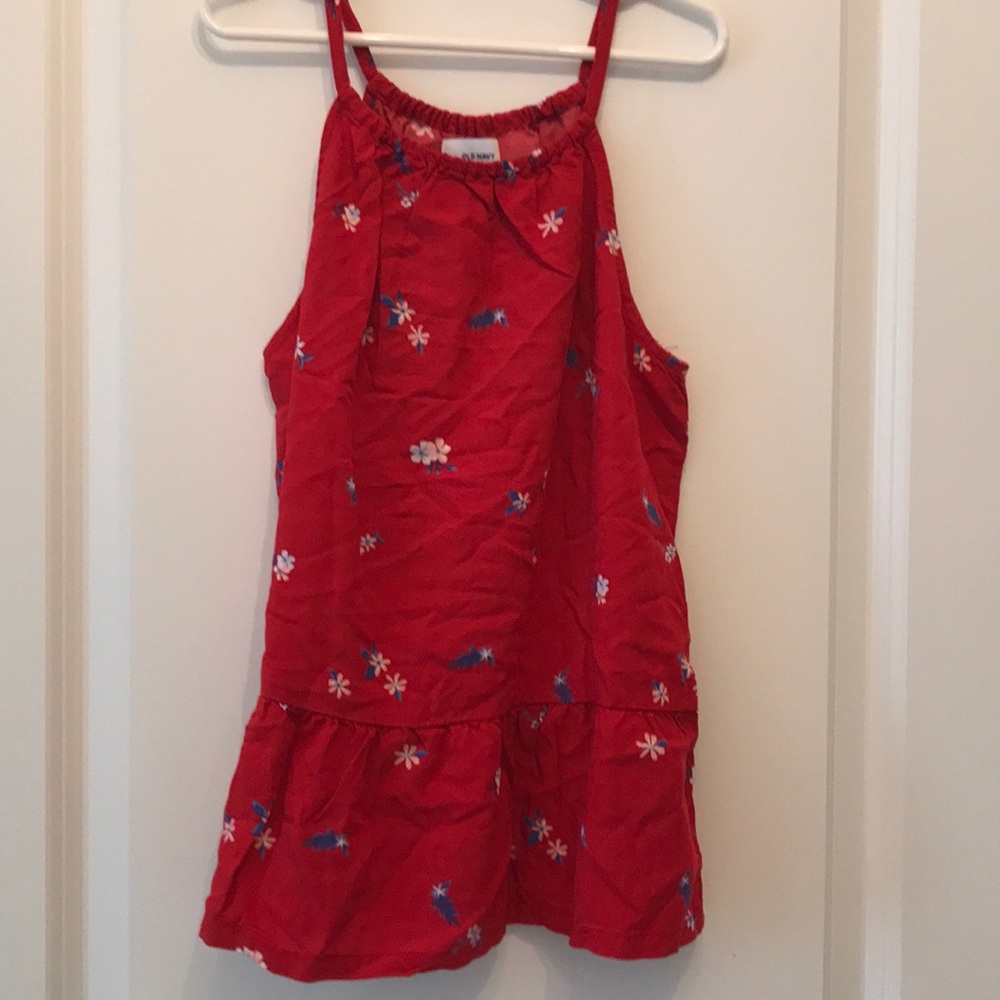 A red cami floral blouse